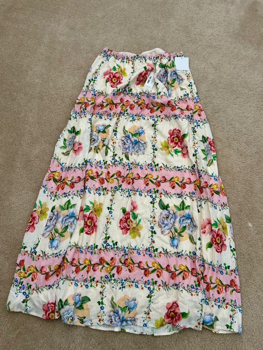 Petal & Pup Size Large NEW Amora Strapless Maxi Dress Bump Friendly Linen blend - Picture 6 of 9